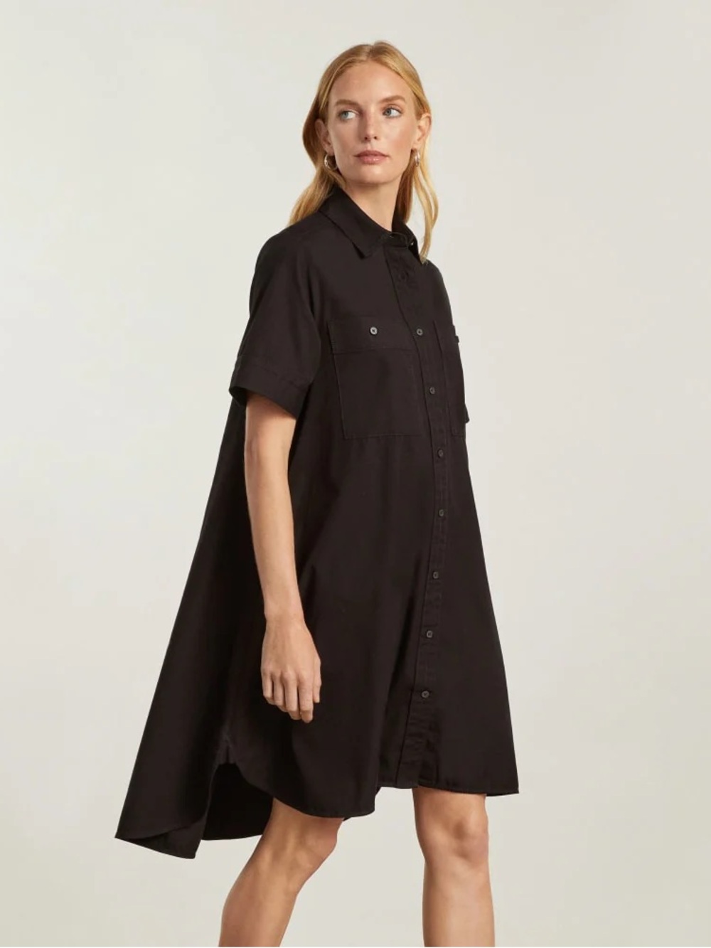 EVERLANE Black Daytripper Shirt Dress